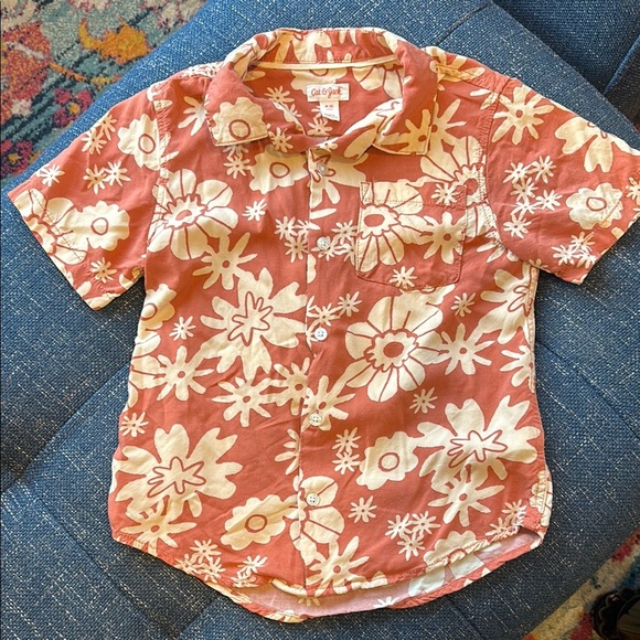 Cat & Jack Other - Floral Kids Shirt in Coral and White
